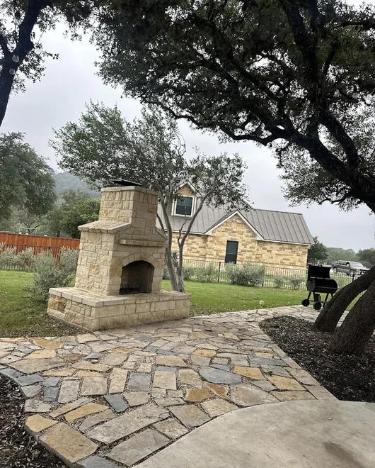 A yard after a line clearing in San Antonio, TX